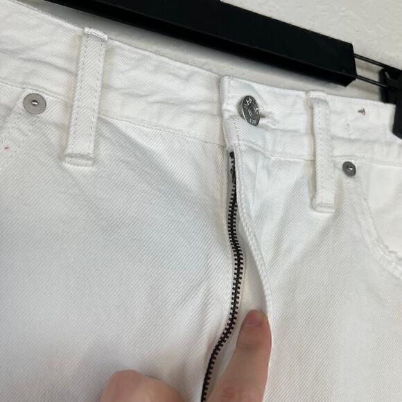 Madewell Denim Shorts Size 29 Relaxed Fit White Wash Jean Cutoff in Tile White - Picture 6 of 8